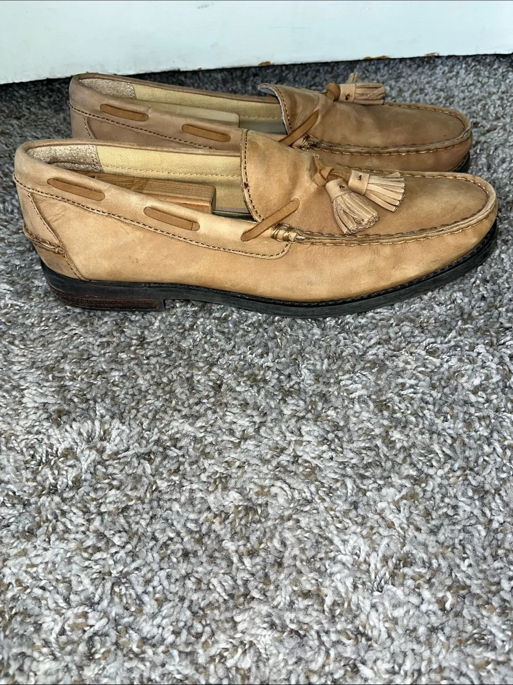 Polo by Ralph Lauren Tan Suede Tassel Loafers